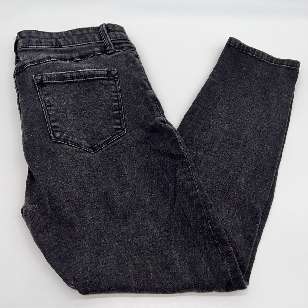 Buffalo David Bitton Black Jess Rip & Repair Mid-Rise Skinny Distressed Jeans-28